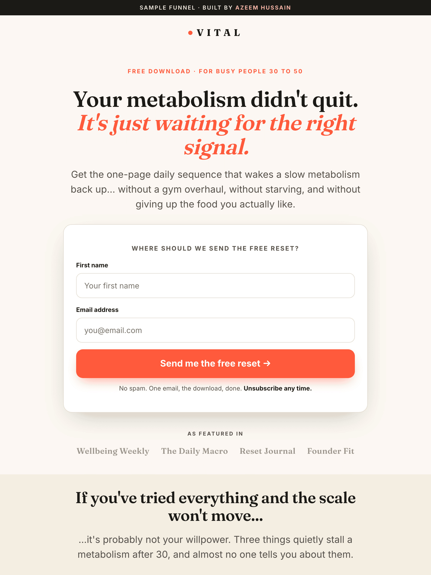 Opt-in page