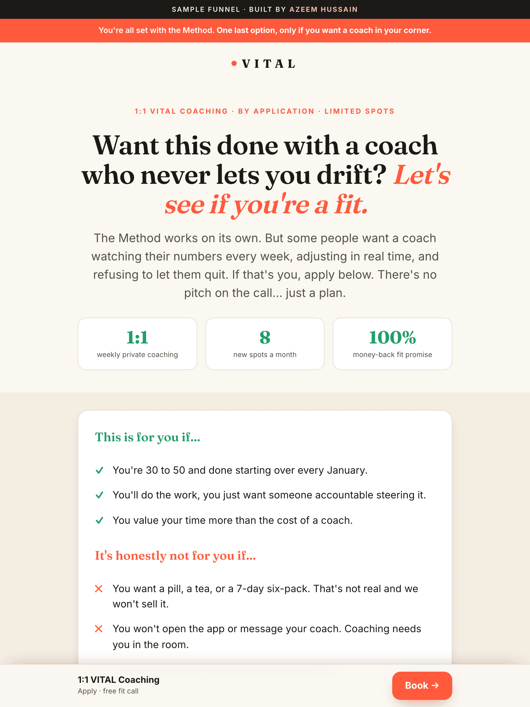 Book-a-call page